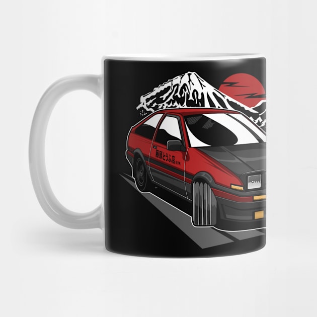 red  ae86 hachiroku by dipurnomo